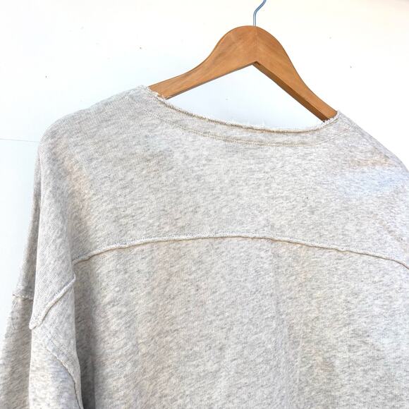 ME+EM Cotton Heather Gray Grey Cardigan Sweater Size 10 Light Minimalist - Picture 7 of 8
